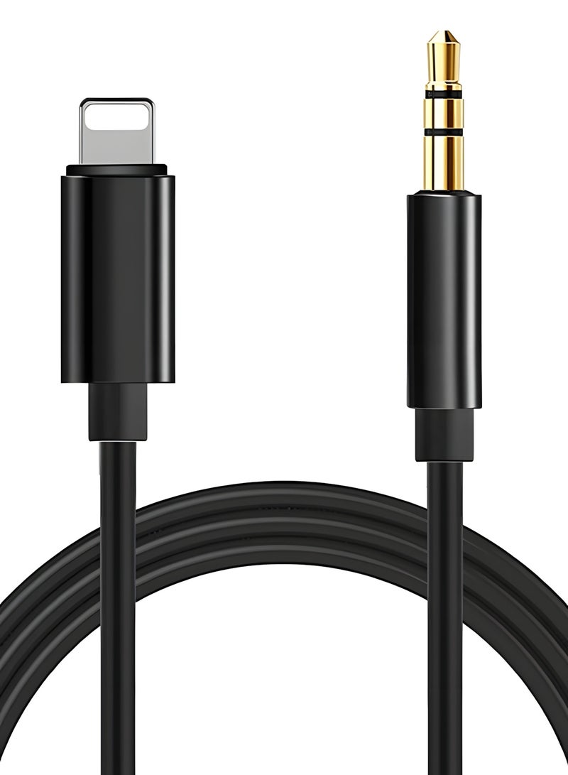 كابل لايتنينج إلى 3.5 ملم للصوت – توصيل مباشر بدون محول – جودة صوت عالية – متوافق مع آيفون والآيباد وسماعات السيارة - Image 1